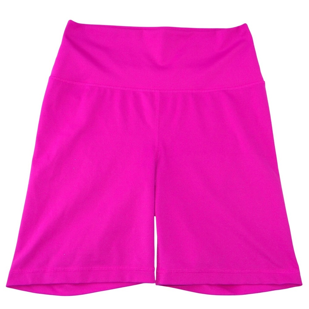 Yogalicious Lux Womens High‎ Waisted Biker Shorts Magenta Pink Size L